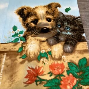 Humane Society of America fleece blanket puppy kitten nwot